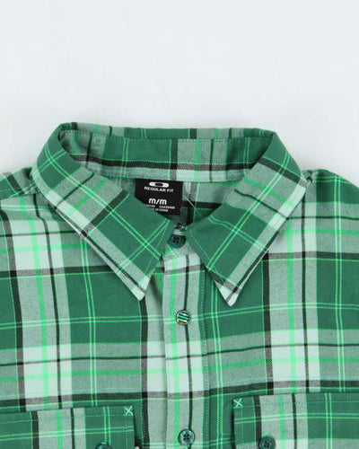 Vintage Oakley Green Oversized Flannel Shirt - M