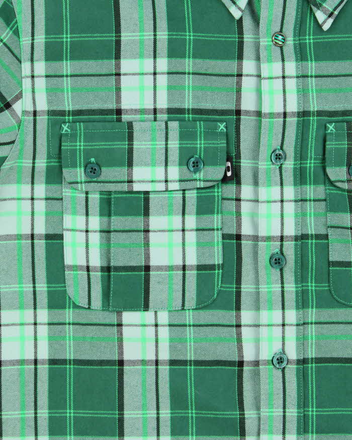 Vintage Oakley Green Oversized Flannel Shirt - M