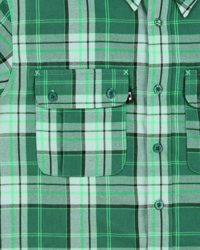 Vintage Oakley Green Oversized Flannel Shirt - M