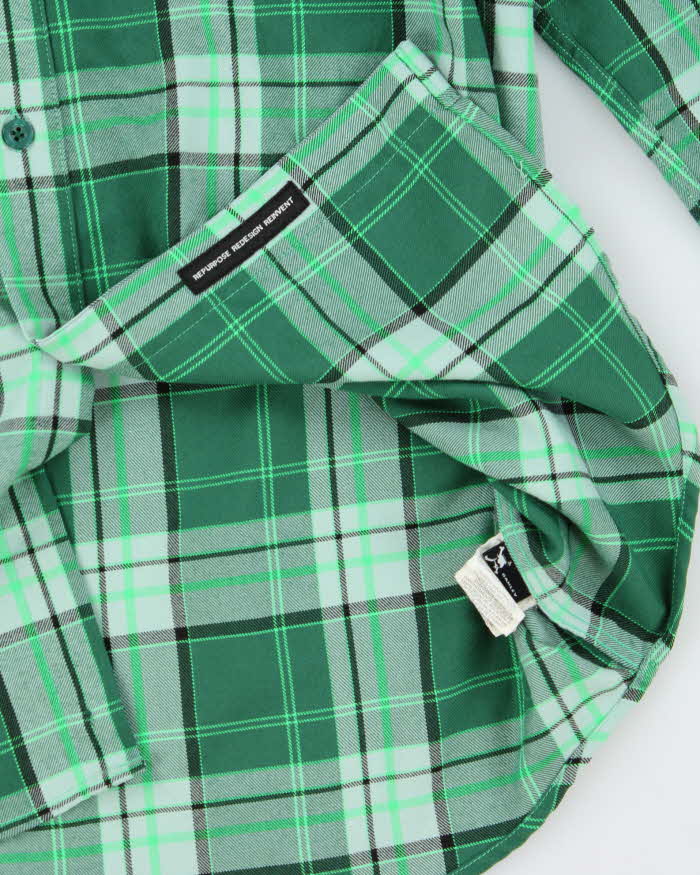 Vintage Oakley Green Oversized Flannel Shirt - M