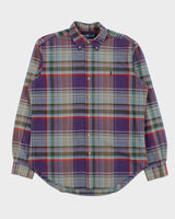 Vintage 1990s Polo Ralph Lauren Classic Plaid Fit Long Oversized Sleeve Shirt - M