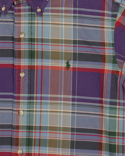 Vintage 1990s Polo Ralph Lauren Classic Plaid Fit Long Oversized Sleeve Shirt - M