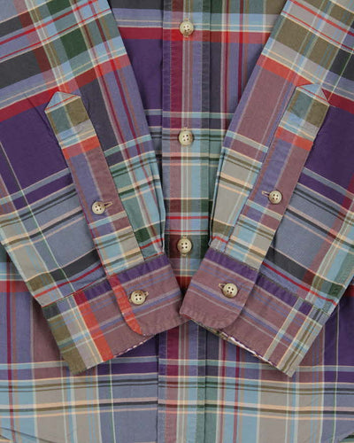 Vintage 1990s Polo Ralph Lauren Classic Plaid Fit Long Oversized Sleeve Shirt - M