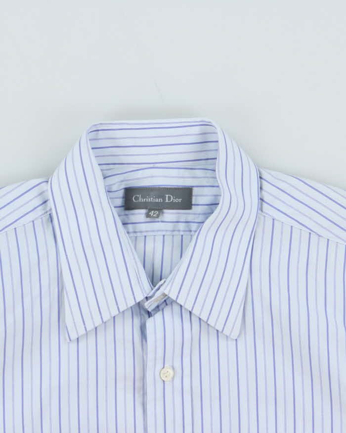Vintage 00s Christian Dior Striped Dress Shirt - L