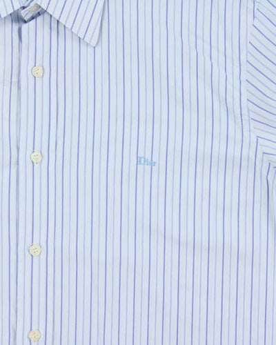 Vintage 00s Christian Dior Striped Dress Shirt - L