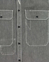 Vintage 00s Diesel Contrast Stitch Grey Denim Long Sleeve Shirt - M