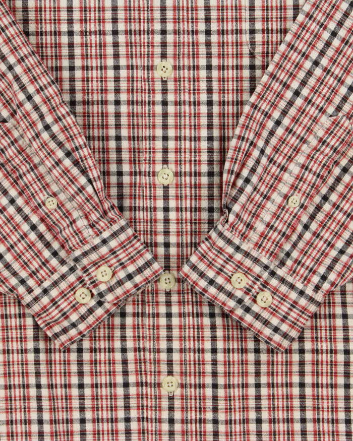 Vintage 1990s Eddie Bauer Oversized Check Long Sleeve Shirt - L
