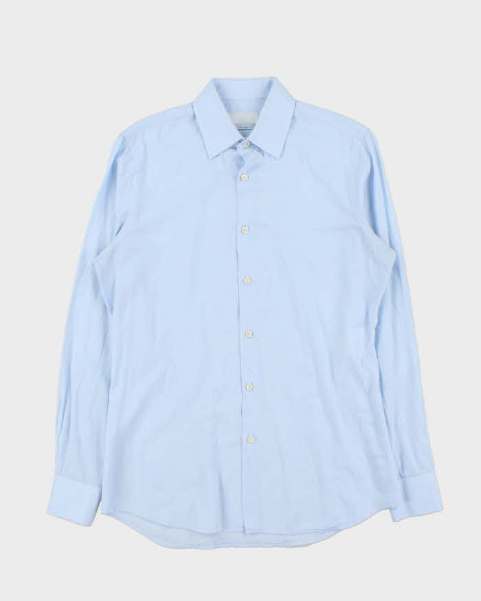 Prada Sky Blue Soft Pima Cotton Button Down Shirt - M