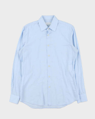 Prada Sky Blue Soft Pima Cotton Button Down Shirt - M
