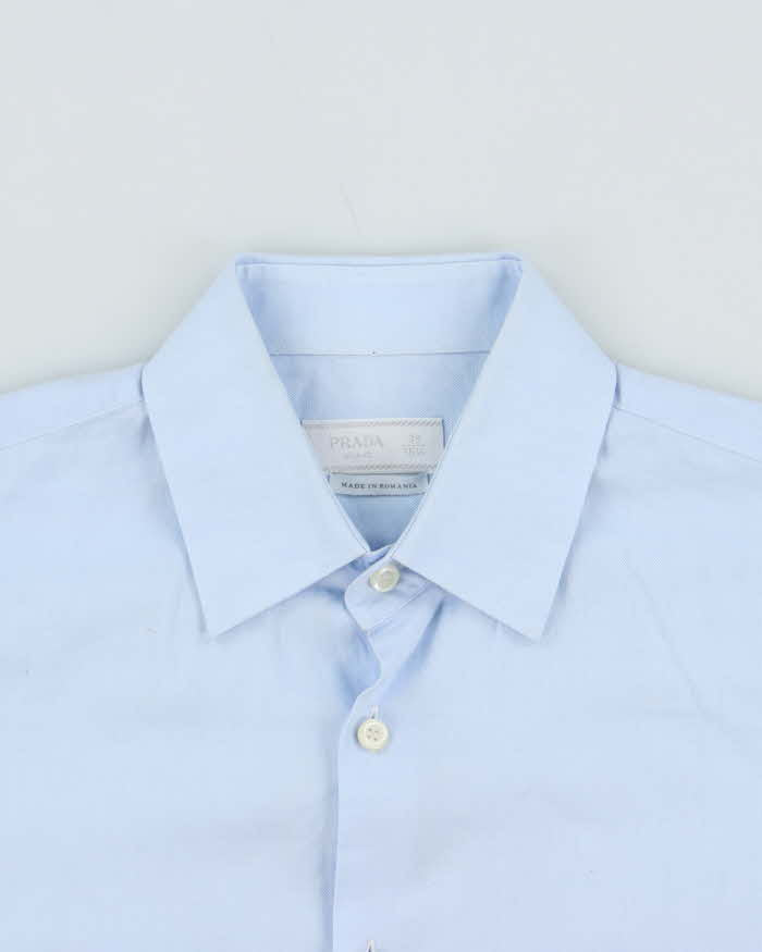 Prada Sky Blue Soft Pima Cotton Button Down Shirt - M