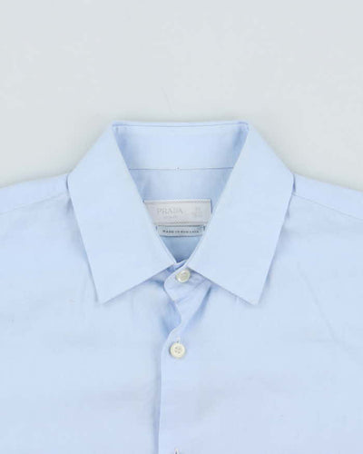 Prada Sky Blue Soft Pima Cotton Button Down Shirt - M