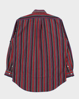 Vintage 1990s Polo Ralph Lauren Thick Cotton Striped Long Sleeve Shirt - M