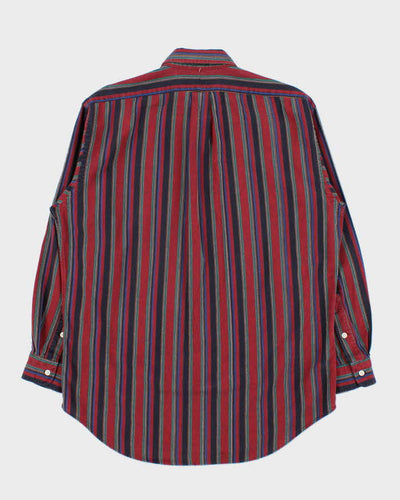 Vintage 1990s Polo Ralph Lauren Thick Cotton Striped Long Sleeve Shirt - M