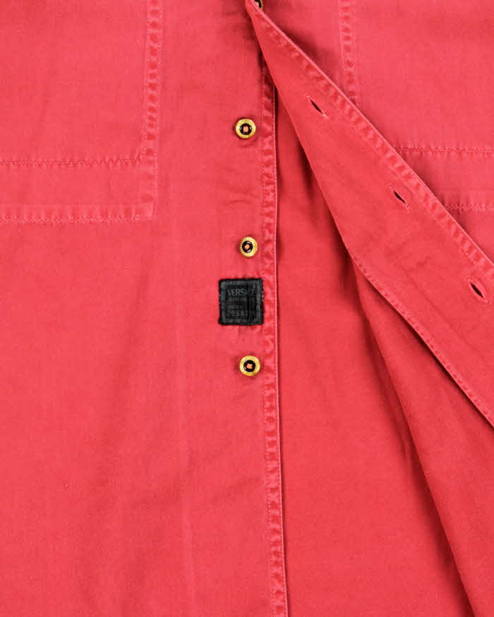 Vintage 1990s Versace Jeans Couture Double Pocket Long Sleeve Shirt - XL