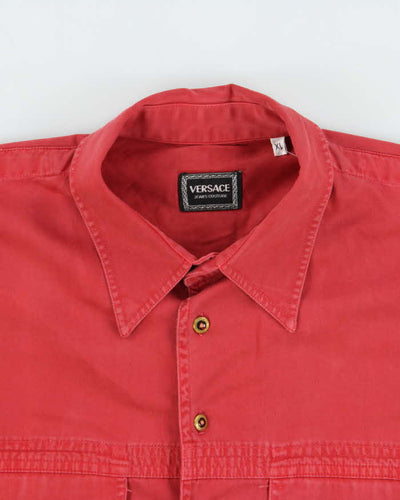 Vintage 1990s Versace Jeans Couture Double Pocket Long Sleeve Shirt - XL