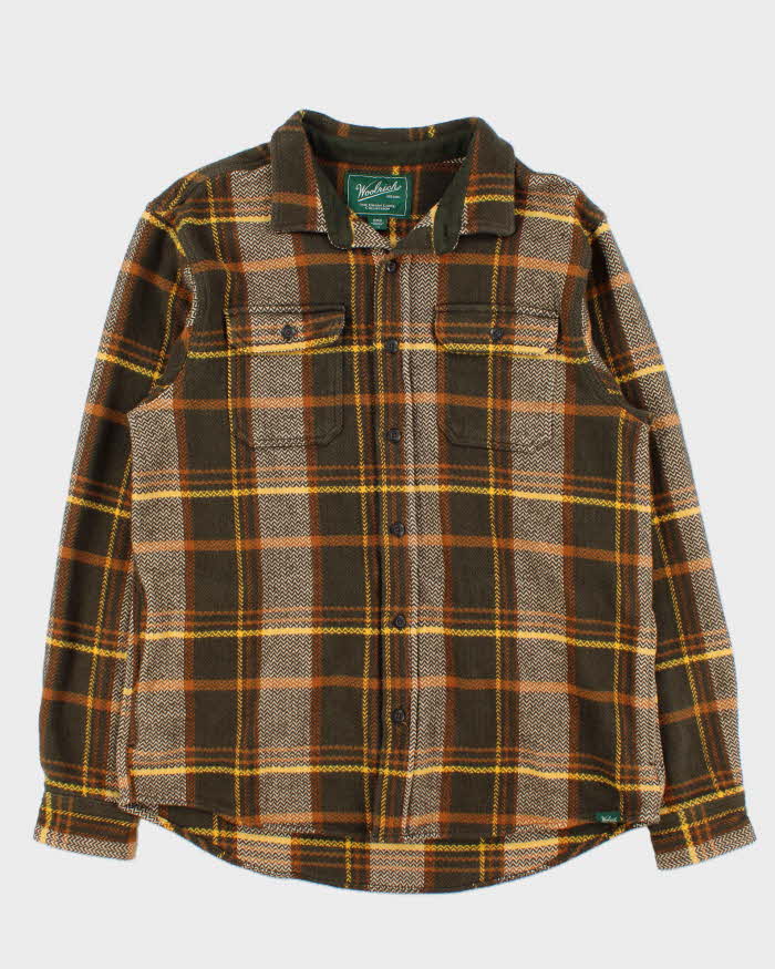 Vintage Woolrich Thick Cotton Plaid Flannel Pocket Over Shirt - L