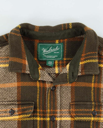 Vintage Woolrich Thick Cotton Plaid Flannel Pocket Over Shirt - L