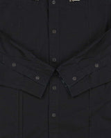 Vintage Y2K Guess Black Snap Button Zip Pocket Long Sleeve Shirt - L