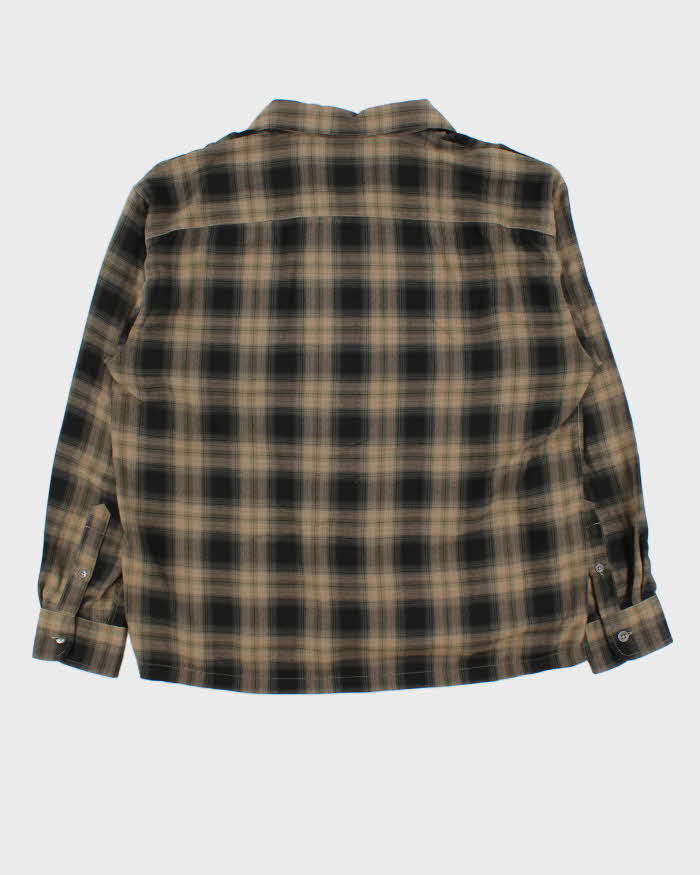Vintage Stussy Plaid Long Sleeve Boxy Oversized Shirt - S
