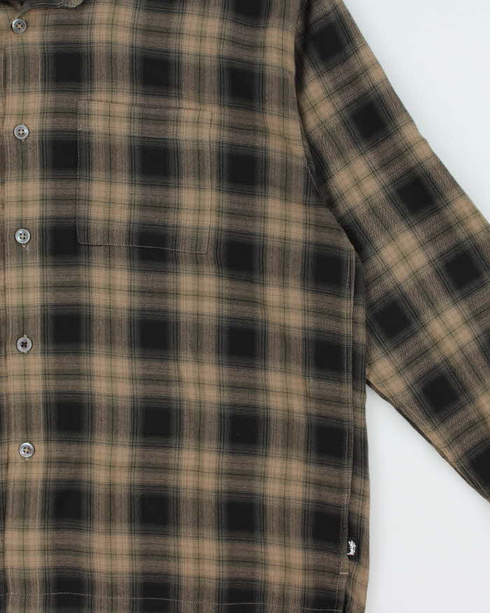 Vintage Stussy Plaid Long Sleeve Boxy Oversized Shirt - S
