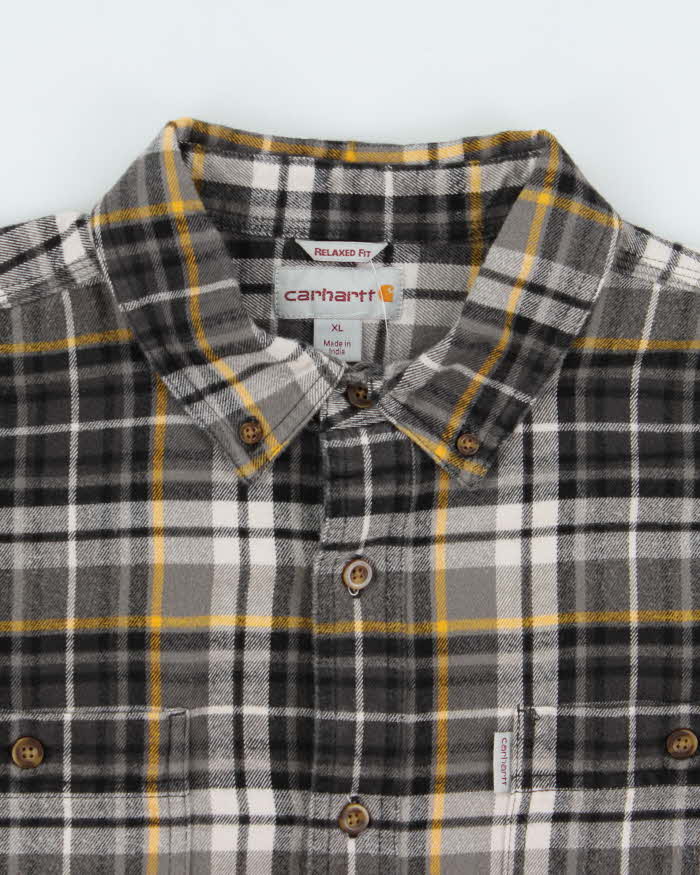 Vintage Carhartt Thick Cotton Long Sleeve Regular Fit Flannel Shirt - XL