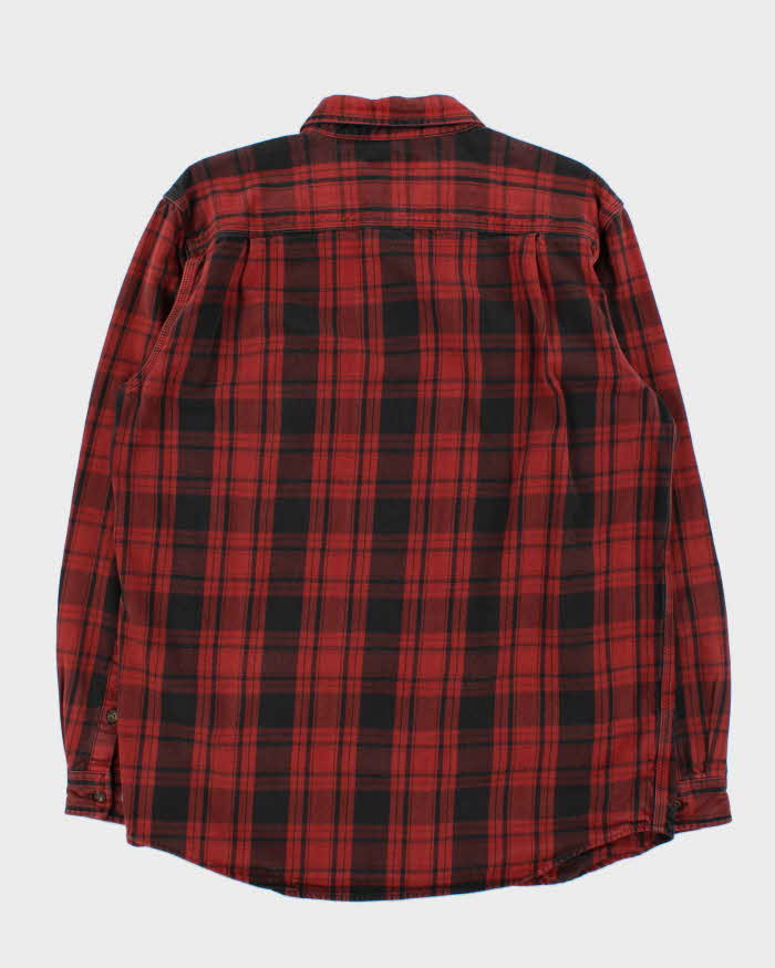 Vintage Carhartt Thick Cotton Plaid Long Sleeve Relaxed Fit Flannel Shirt - L