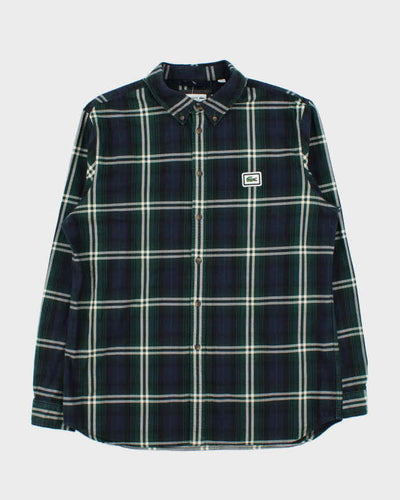 Vintage Lacoste Tartan Thick Cotton Long Sleeve Shirt - L