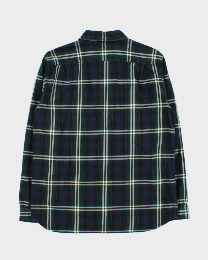 Vintage Lacoste Tartan Thick Cotton Long Sleeve Shirt - L