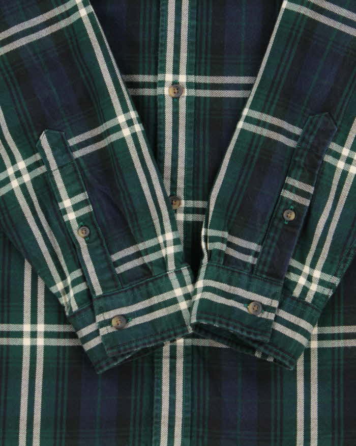 Vintage Lacoste Tartan Thick Cotton Long Sleeve Shirt - L