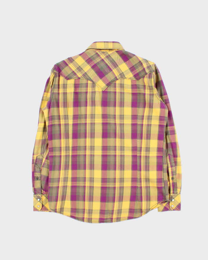 Vintage Y2K 00s Diesel Plaid Western Long Sleeve Shirt - S