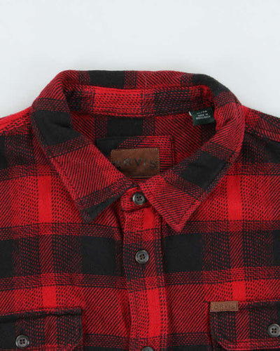 Vintage Orvis Heavyweight Plaid Hip Pocket Flannel Over Shirt - XL