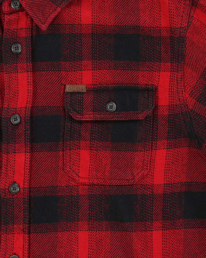 Vintage Orvis Heavyweight Plaid Hip Pocket Flannel Over Shirt - XL