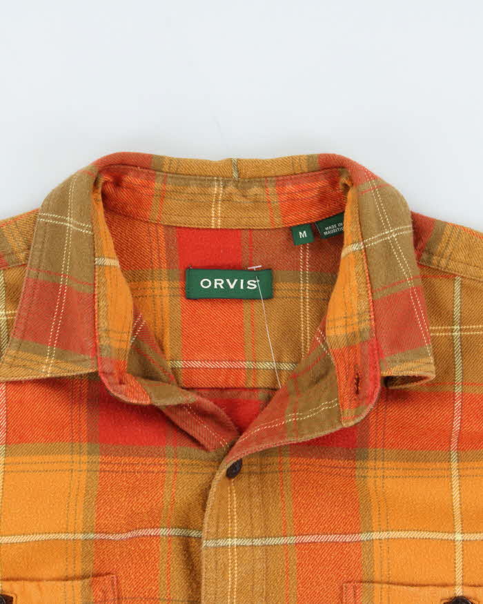 Vintage Orvis Heavyweight Plaid Flannel Over Shirt - M