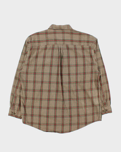 Vintage 1990s Eddie Bauer Cotton Flannel Long Sleeve Shirt - L