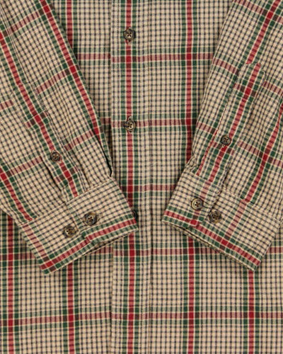 Vintage 1990s Eddie Bauer Cotton Flannel Long Sleeve Shirt - L
