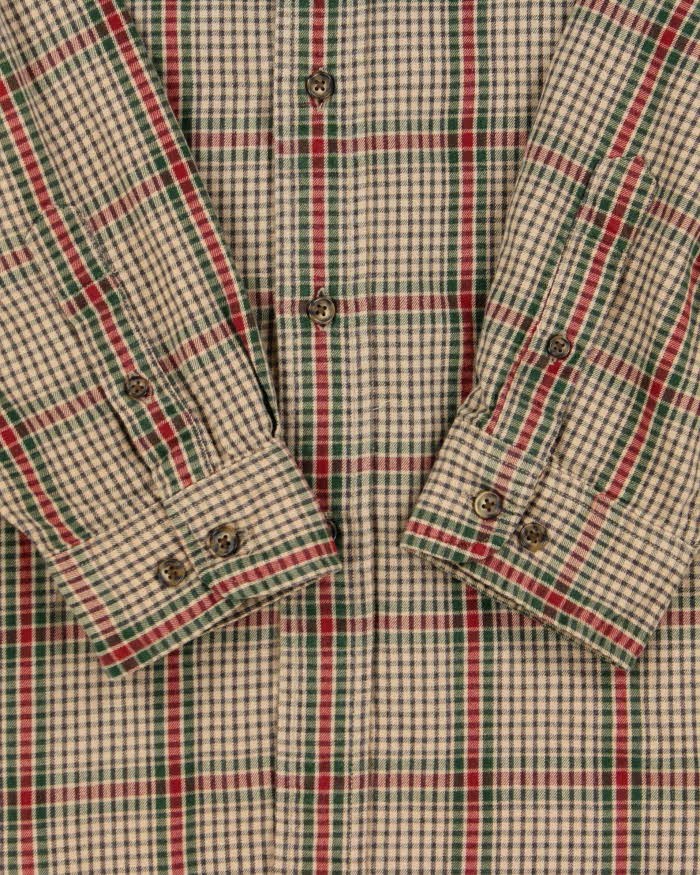 Vintage 1990s Eddie Bauer Cotton Flannel Long Sleeve Shirt - L