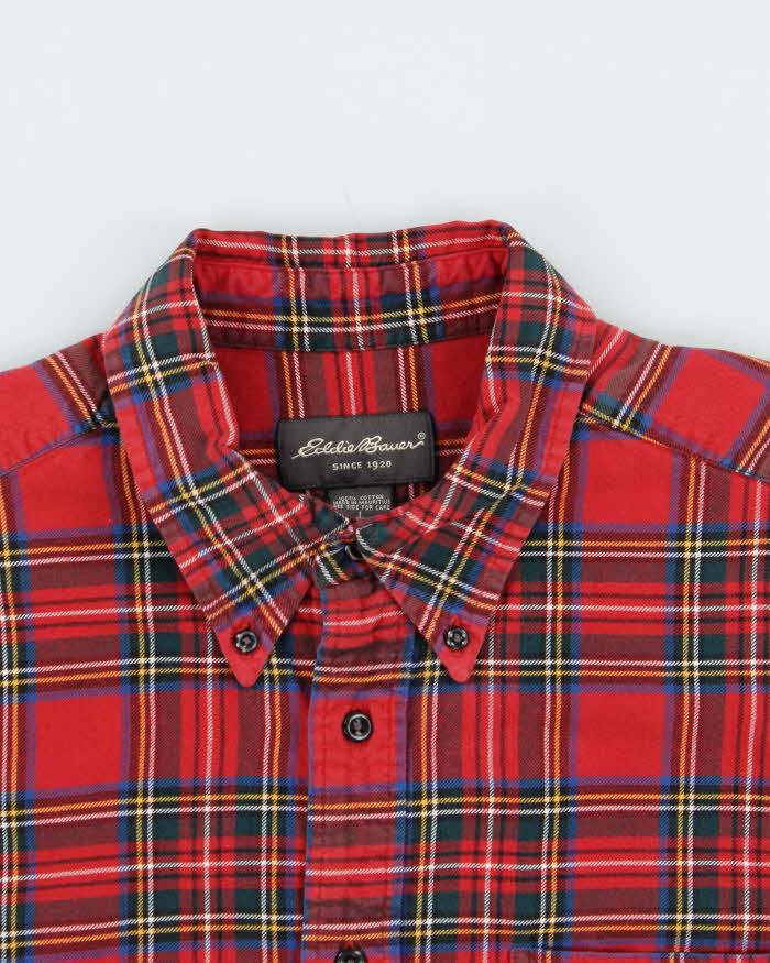 Vintage 00s Eddie Bauer Tartan Flannel Long Sleeve Shirt - L