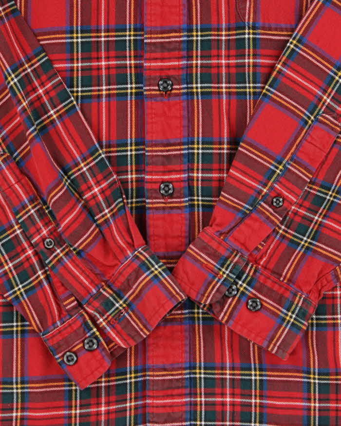 Vintage 00s Eddie Bauer Tartan Flannel Long Sleeve Shirt - L