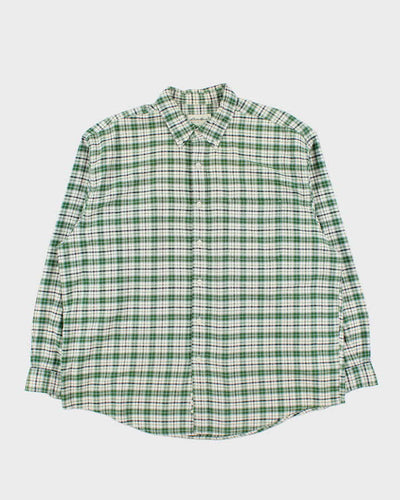 Vintage 1990s Eddie Bauer Plaid Flannel Long Sleeve Shirt - XL