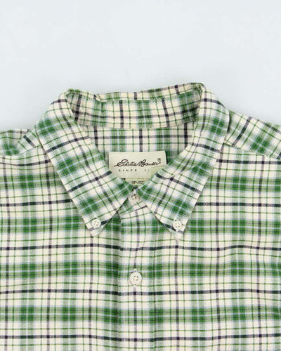 Vintage 1990s Eddie Bauer Plaid Flannel Long Sleeve Shirt - XL