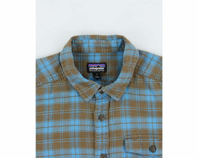 Vintage Patagonia Organic Cotton Plaid Flannel Long Sleeve Shirt - M