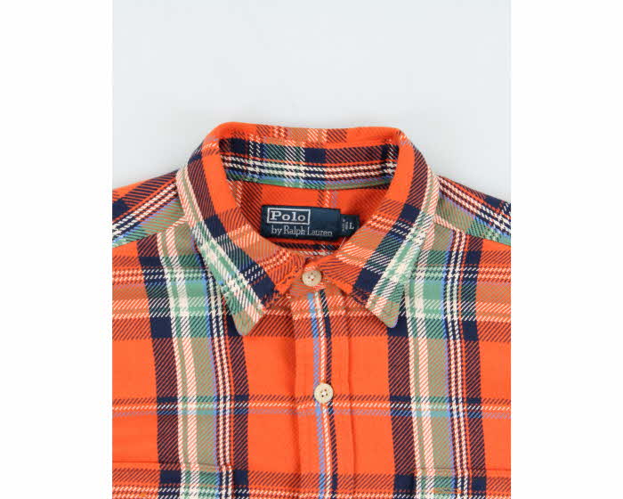 Vintage 00s Polo Ralph Lauren Outdoor Equip Heavyweight Long Sleeve Flannel Shirt - L