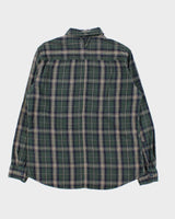 Vintage Y2K 00s Ed Hardy Gingham Lined Plaid Long Sleeve Flannel Shirt - L