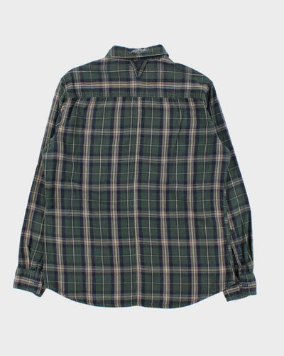 Vintage Y2K 00s Ed Hardy Gingham Lined Plaid Long Sleeve Flannel Shirt - L