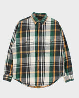 Vintage 1990s Eddie Bauer Mckinley Plaid Long Sleeve Flannel Shirt - M