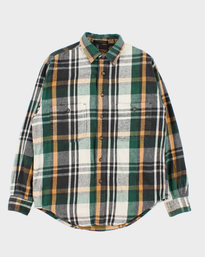 Vintage 1990s Eddie Bauer Mckinley Plaid Long Sleeve Flannel Shirt - M