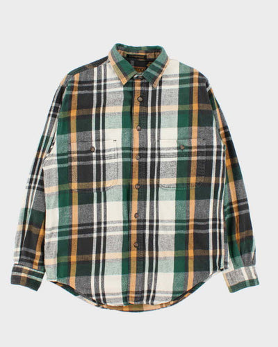Vintage 1990s Eddie Bauer Mckinley Plaid Long Sleeve Flannel Shirt - M