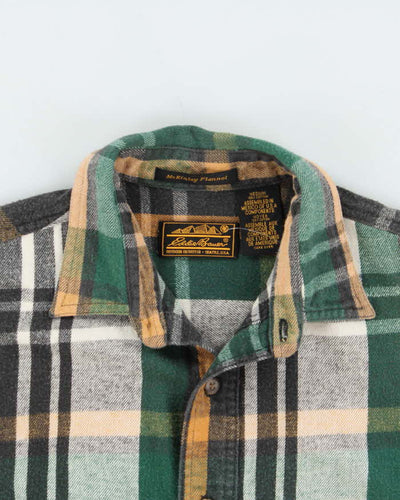 Vintage 1990s Eddie Bauer Mckinley Plaid Long Sleeve Flannel Shirt - M