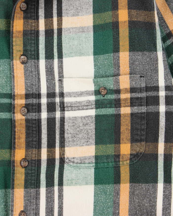 Vintage 1990s Eddie Bauer Mckinley Plaid Long Sleeve Flannel Shirt - M