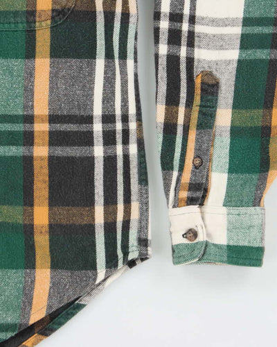Vintage 1990s Eddie Bauer Mckinley Plaid Long Sleeve Flannel Shirt - M